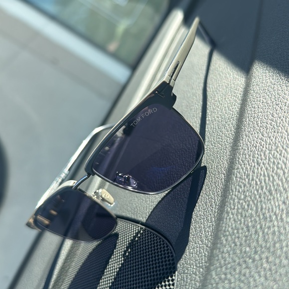 TOM FORD Men's FT0997-Hudson Half-Rim Square Sunglasses l - Picture 4 of 15